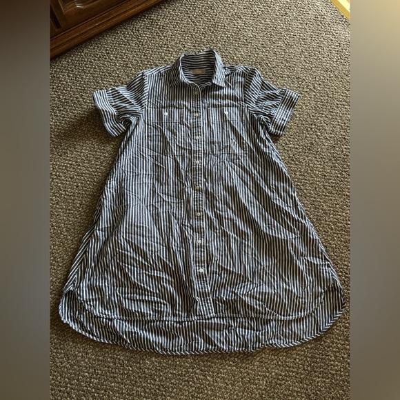 Everlane The Day Tripper Dress Size S Dark Navy White Striped - Picture 10 of 10